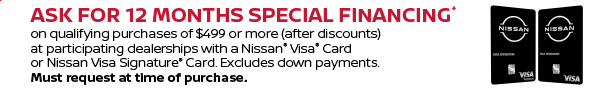 Nissan Credit offers. Tap for details. Nissan Credit offers. Tap for details.